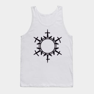 002. Black Snowdrop Circle Tank Top